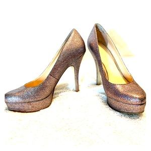 Sparkly Enzo Angiolini platform pumps sz 5.5